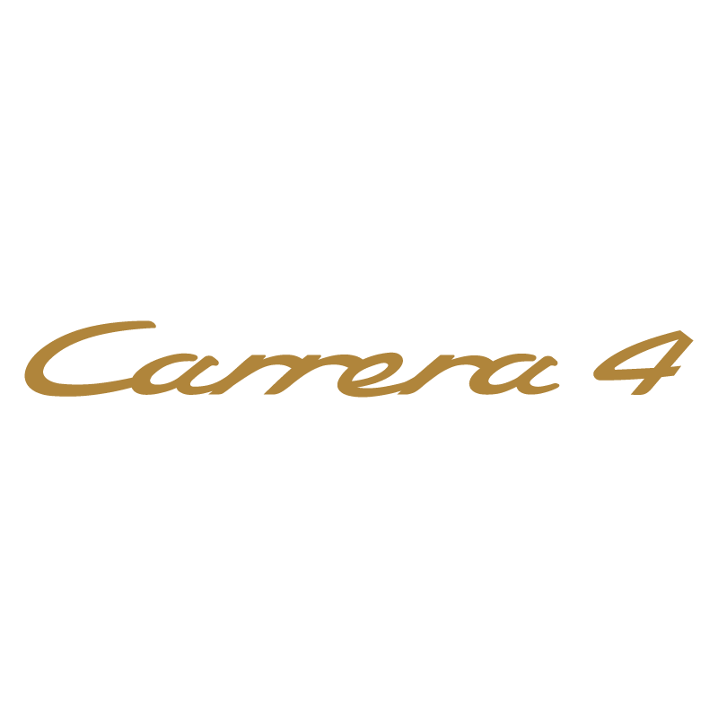 Sticker Porsche Carrera 4 en or