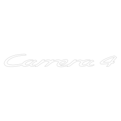 Sticker Porsche Carrera 4 en blanc mat