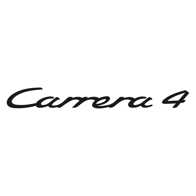 Sticker Porsche Carrera 4 en noir mat