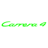 Sticker Porsche Carrera 4 en vert fluo