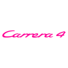 Sticker Porsche Carrera 4 en rose fluo