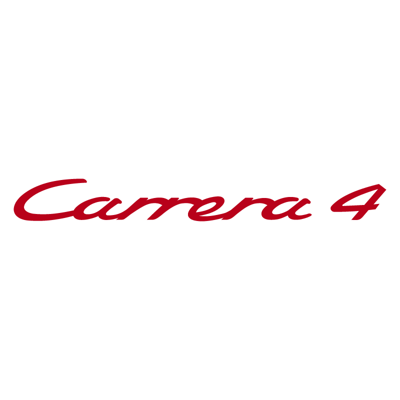 Sticker Porsche Carrera 4 en rouge foncé