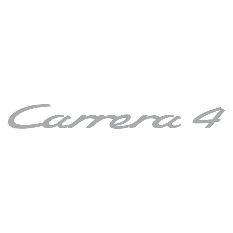Sticker Porsche Carrera 4 en argent mat