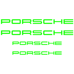 Kit Stickers Étriers de Freins Porsche Cayenne en vert fluo