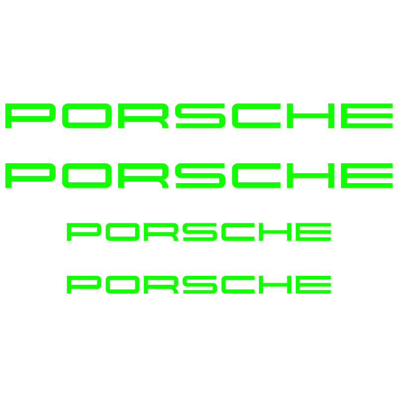 Kit Stickers Étriers de Freins Porsche Cayenne en vert fluo