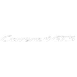 Sticker Porsche 911 Carrera 4 GTS en blanc