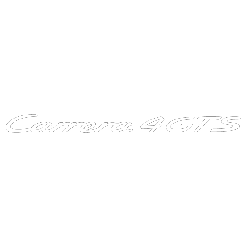 Sticker Porsche 911 Carrera 4 GTS en blanc