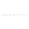 Sticker Porsche 911 Carrera 4 GTS en blanc