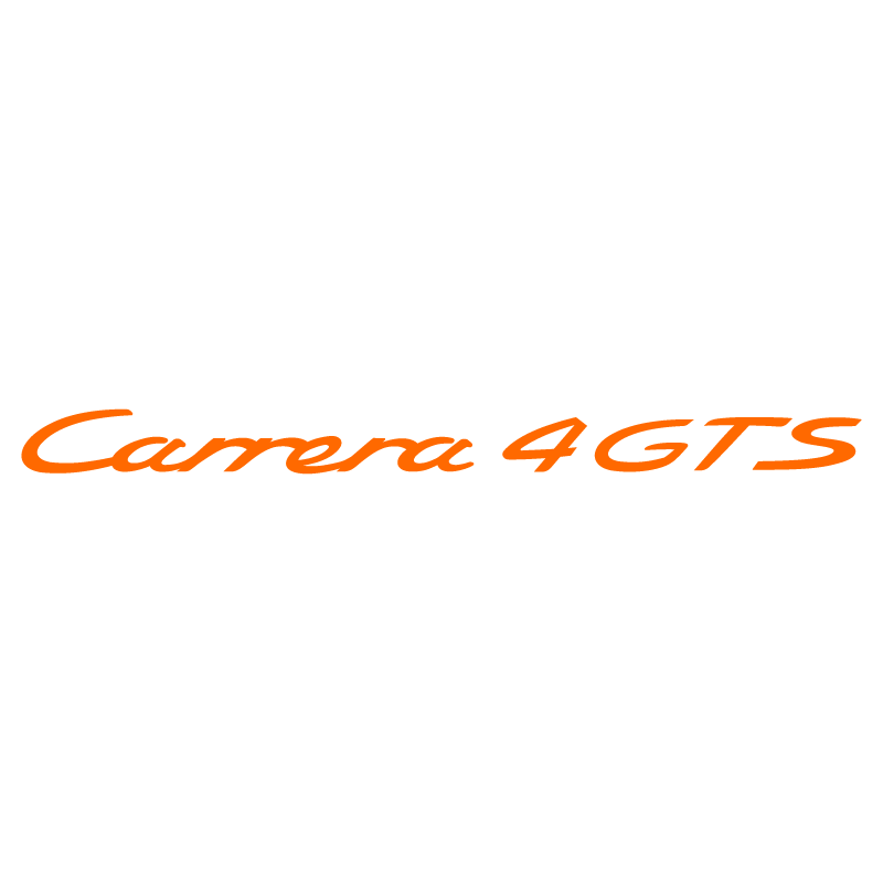 Sticker Porsche 911 Carrera 4 GTS en orange