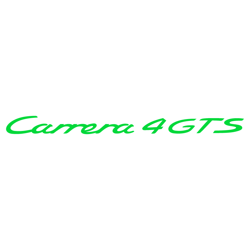 Sticker Porsche 911 Carrera 4 GTS en vert lime