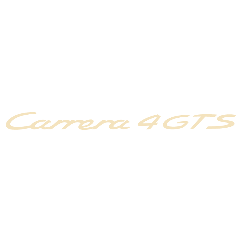 Sticker Porsche 911 Carrera 4 GTS en ivoire