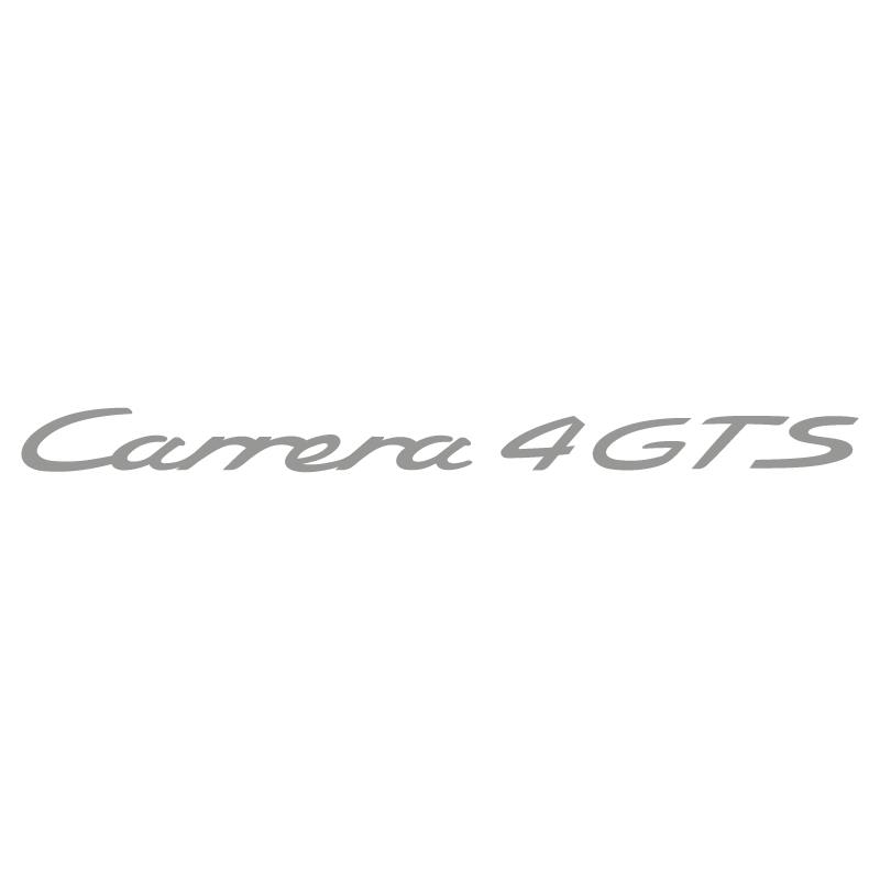 Sticker Porsche 911 Carrera 4 GTS en argent