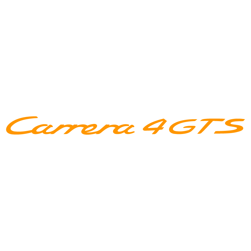 Sticker Porsche 911 Carrera 4 GTS en orange fluo