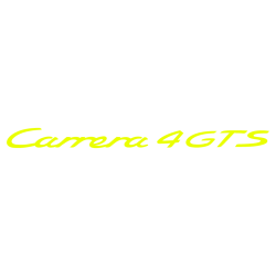 Sticker Porsche 911 Carrera 4 GTS en jaune fluo
