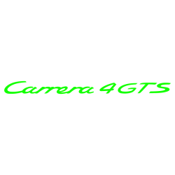 Sticker Porsche 911 Carrera 4 GTS en vert fluo