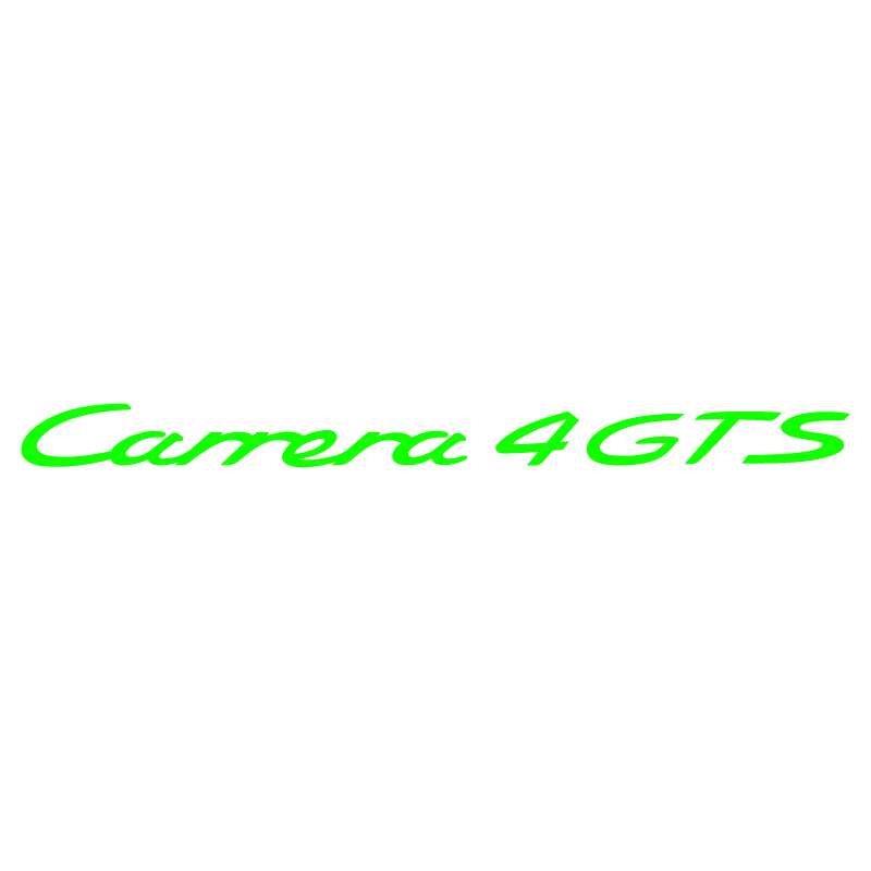 Sticker Porsche 911 Carrera 4 GTS en vert fluo