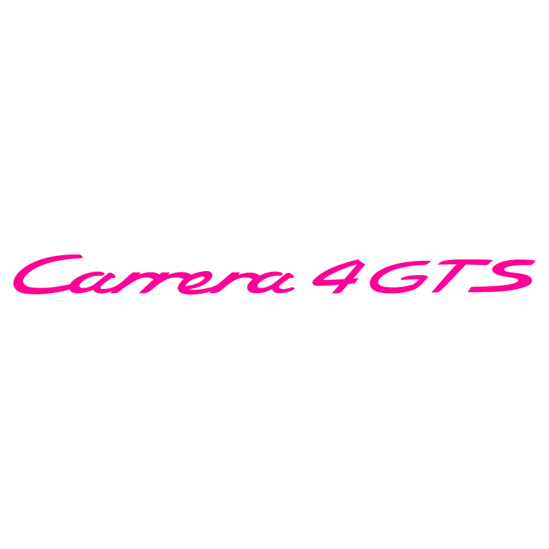 Sticker Porsche 911 Carrera 4 GTS en rose fluo