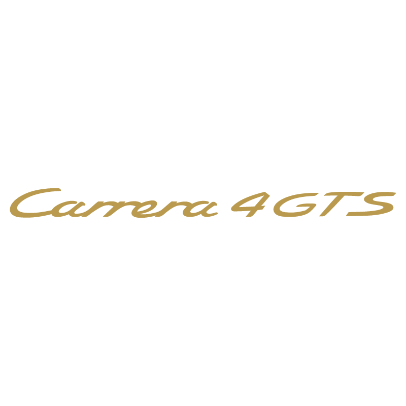Sticker Porsche 911 Carrera 4 GTS en or mat