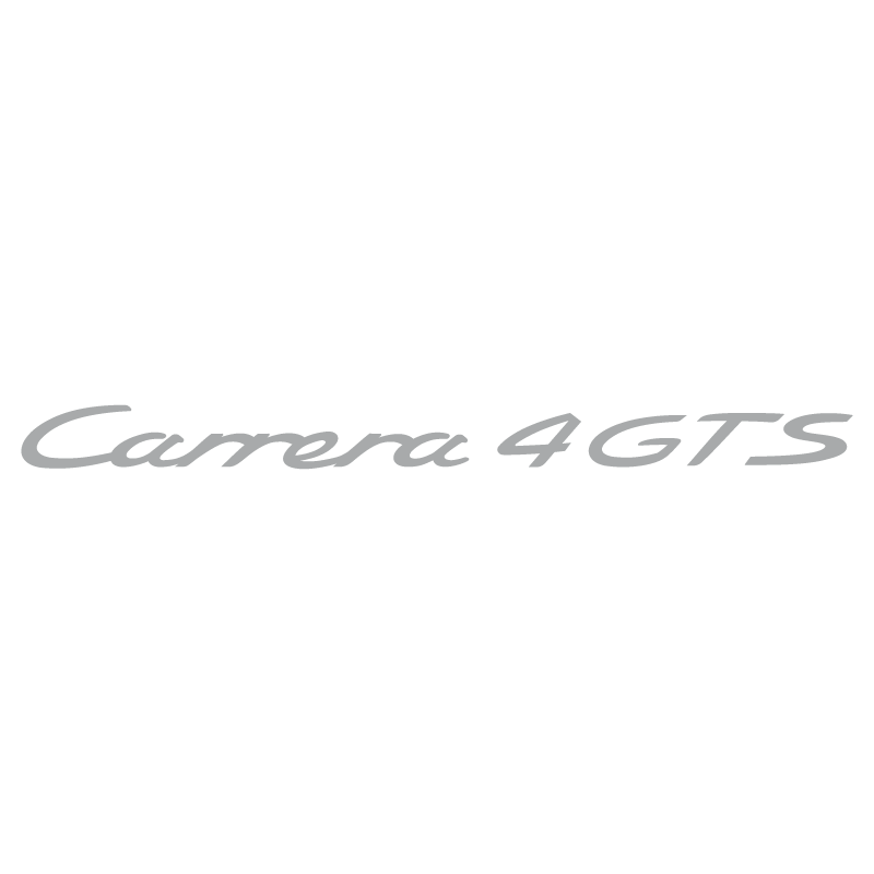 Sticker Porsche 911 Carrera 4 GTS en argent mat