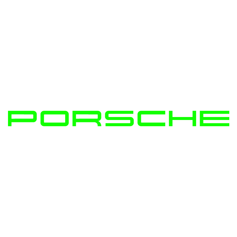 Sticker Porsche 911 Carrera GT en vert fluo