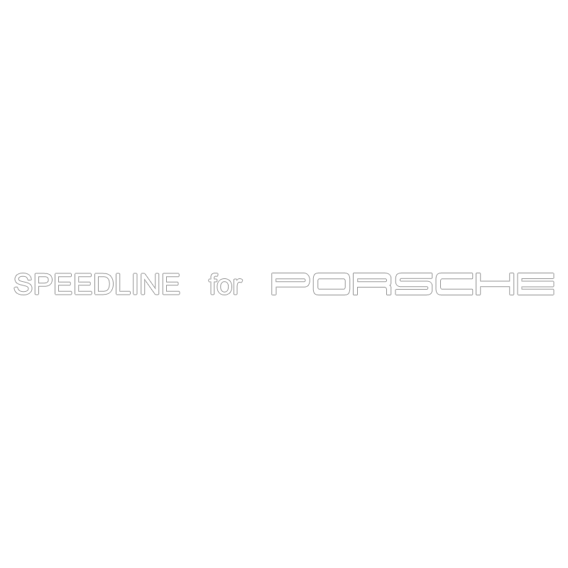 Sticker Jantes Speedline for Porsche en blanc