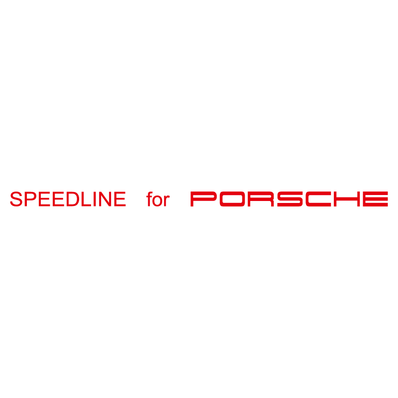 Sticker Jantes Speedline for Porsche en rouge
