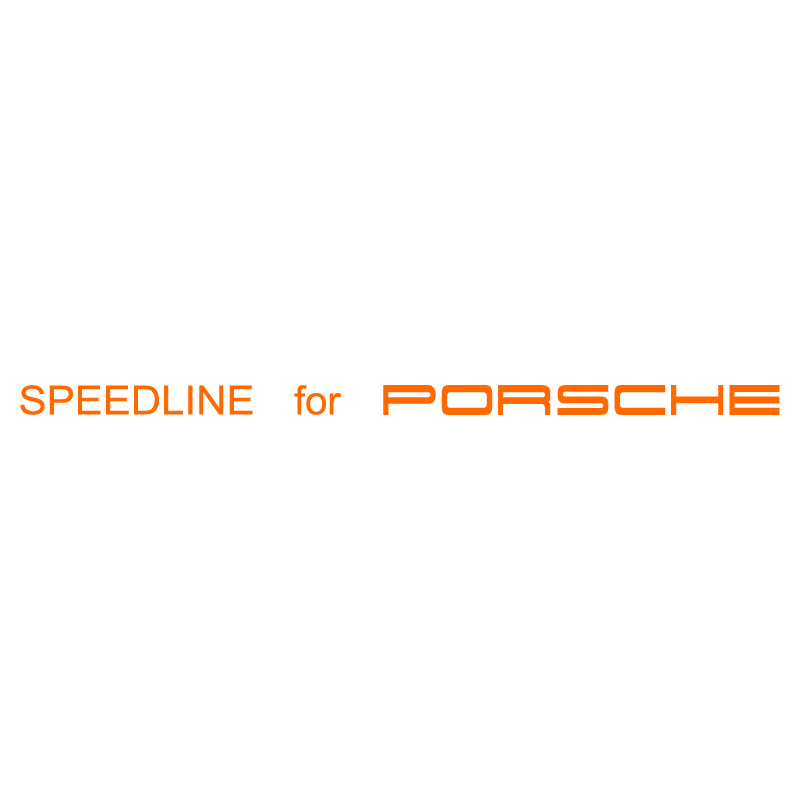 Sticker Jantes Speedline for Porsche en orange