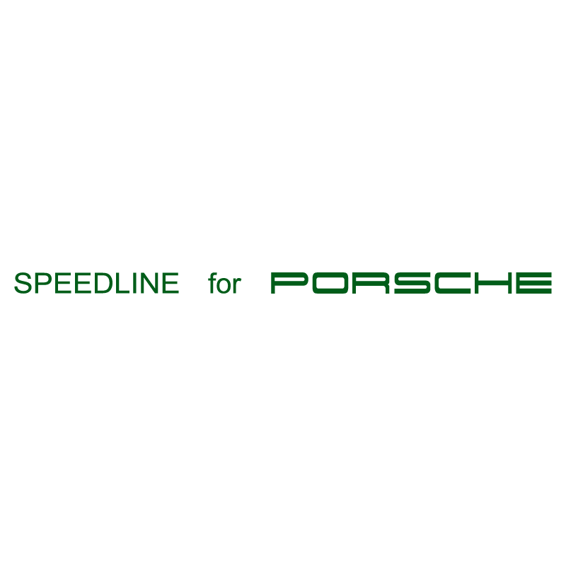 Sticker Jantes Speedline for Porsche en vert foncé