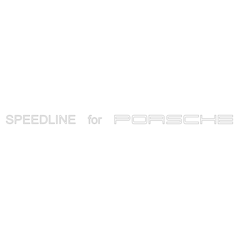 Sticker Jantes Speedline for Porsche en blanc mat