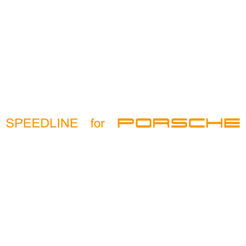Sticker Jantes Speedline for Porsche en orange fluo