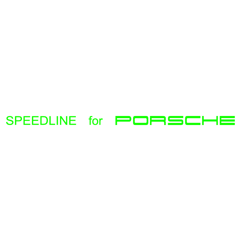 Sticker Jantes Speedline for Porsche en vert fluo