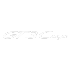 Sticker Porsche GT3 Cup Logo en blanc mat