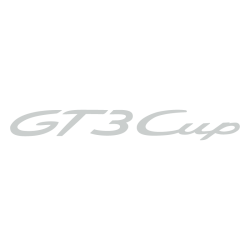 Sticker Porsche GT3 Cup Logo en gris pâle