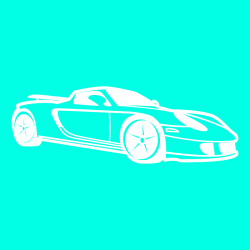 Sticker Porsche 718 Boxster Silhouette en pochoir pour peinture