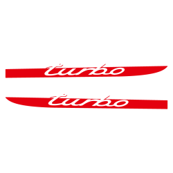 Kit Stickers Bandes Bas de Caisse Porsche 718 Boxster Turbo en rouge