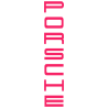 Sticker Porsche Lettrage Logo Vertical en fuchsia