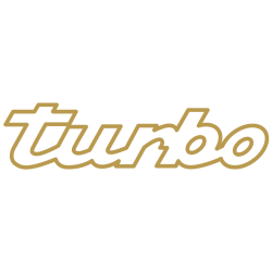 Sticker Porsche 911 Turbo Logo 1977 en or mat