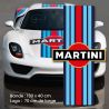 Sticker Bande Capot Porsche Martini