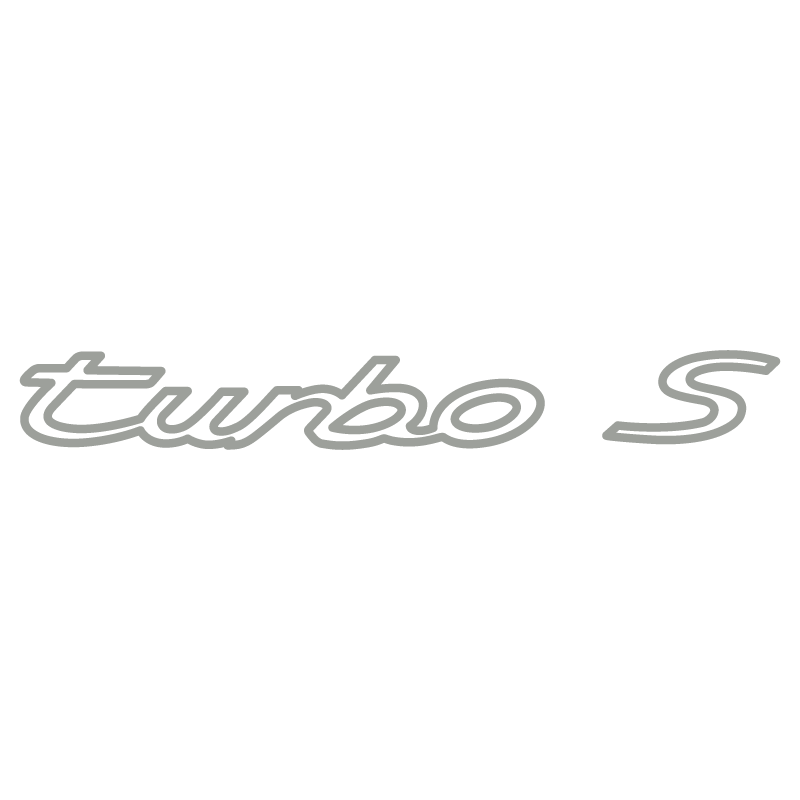 Sticker Porsche 911 Turbo S 1977 Logo en gris clair