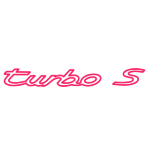 Sticker Porsche 911 Turbo S 1977 Logo en fuchsia