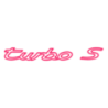 Sticker Porsche 911 Turbo S 1977 Logo en fuchsia