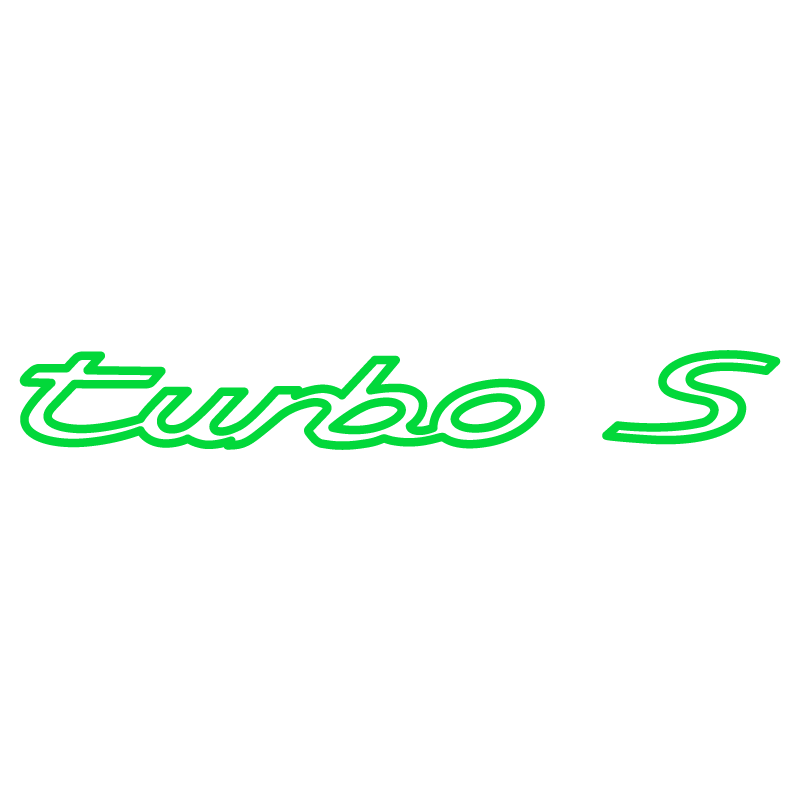Sticker Porsche 911 Turbo S 1977 Logo en vert lime
