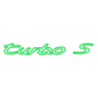 Sticker Porsche 911 Turbo S 1977 Logo en vert lime