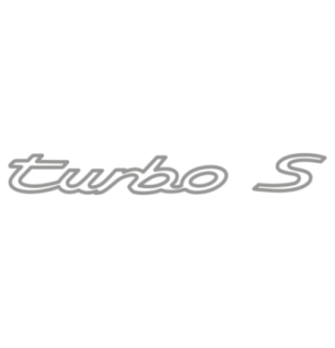 Sticker Porsche 911 Turbo S 1977 Logo en argent