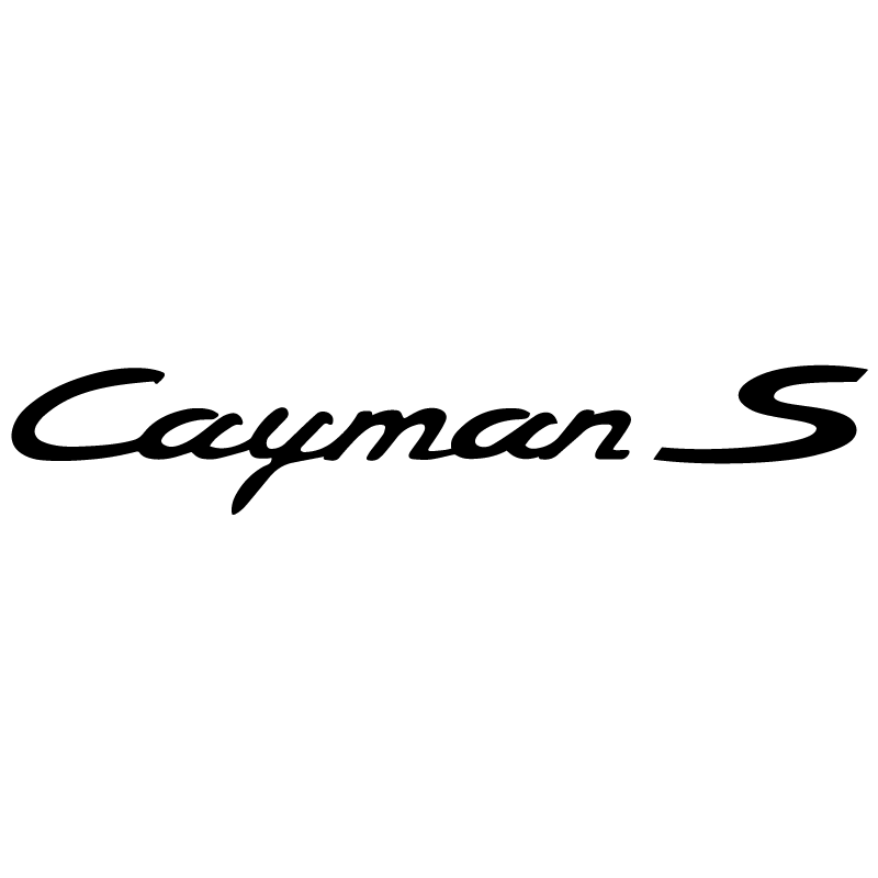 Sticker Porsche Cayman S Logo en noir