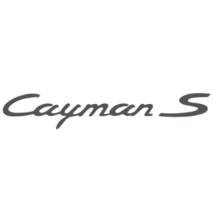 Sticker Porsche Cayman S Logo en gris foncé