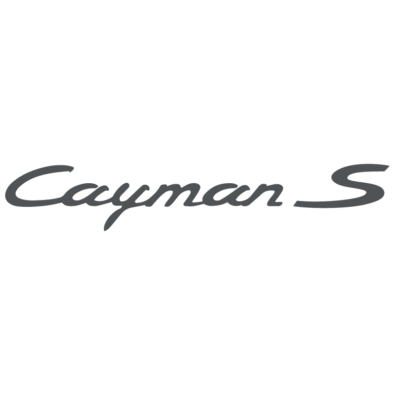 Sticker Porsche Cayman S Logo en gris foncé