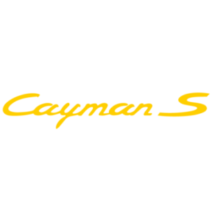 Sticker Porsche Cayman S Logo en jaune