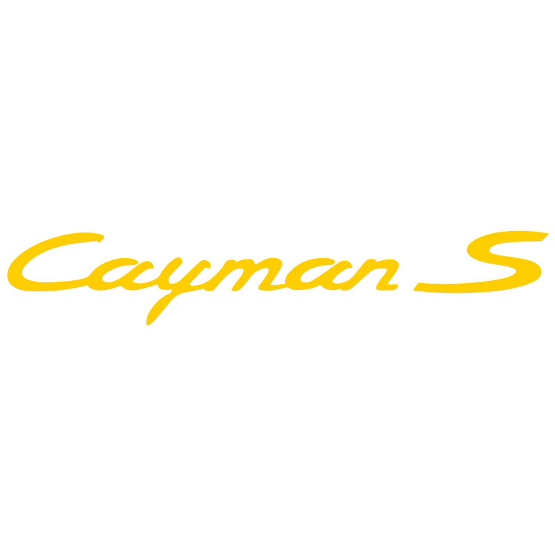 Sticker Porsche Cayman S Logo en jaune