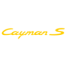 Sticker Porsche Cayman S Logo en jaune
